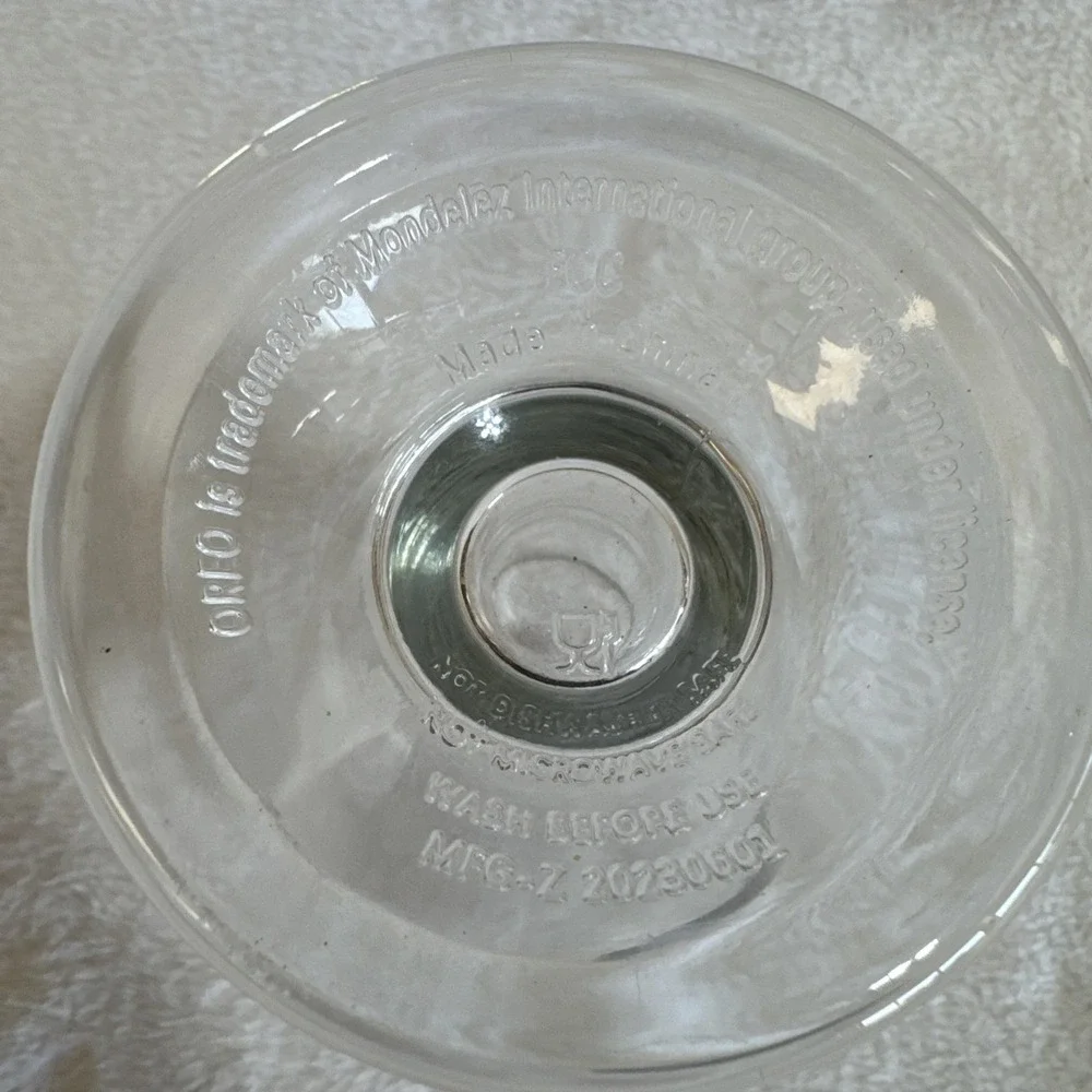Oreo Milk Cookie‎ Dunking Glass Footed Soda Fountain Style Clear 7 Inch 2023